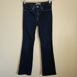 Levi's 315 Shaping Bootcut Denim Jeans Mid-Rise Dark Blue Wash Size 27